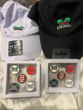 Nike Lavender and Black Colonial Embroidered Golf Hats with Branded Ball Markers